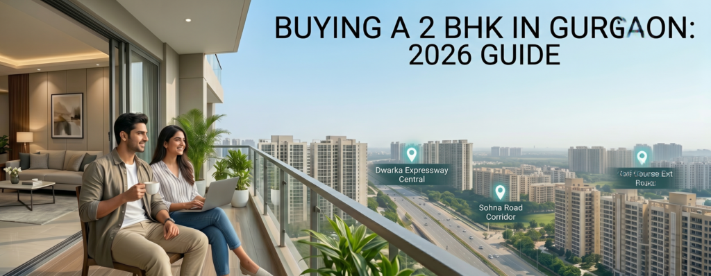 2 BHK apartment interior in Gurgaon residential project