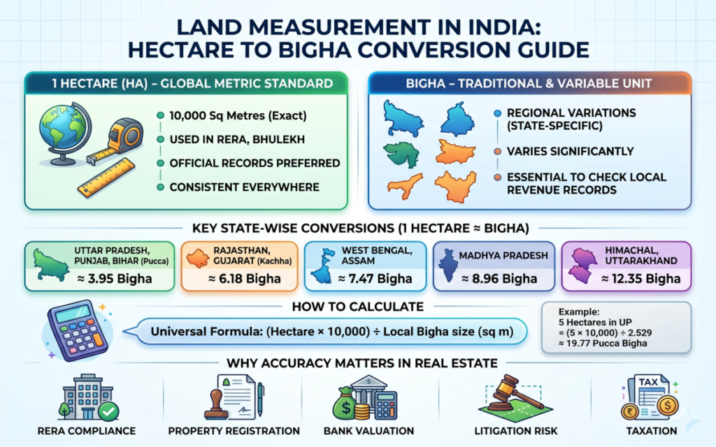 Hectare to Bigha Conversion: State-Wise Land Measurement Guide