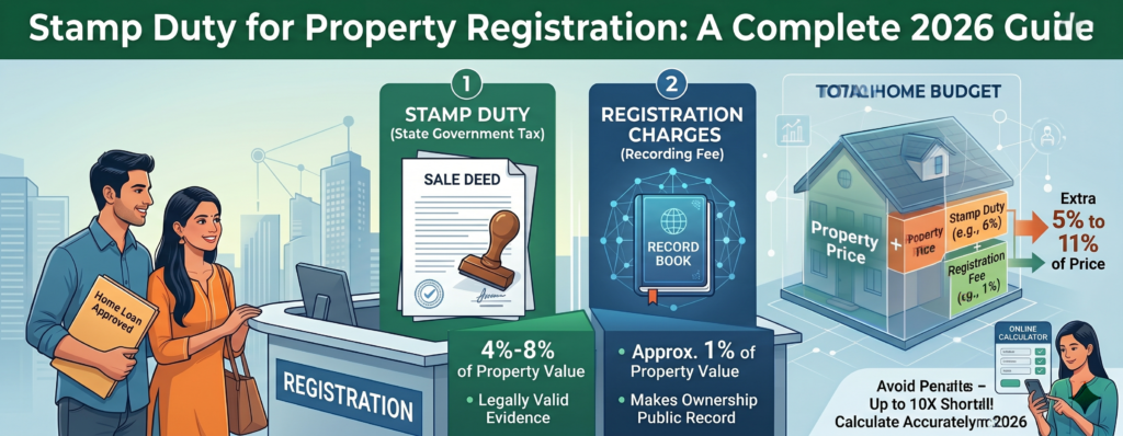 what is stamp duty for property registration in India 2026