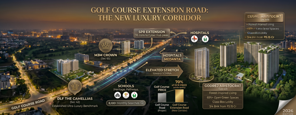 Golf Course Extension Road Gurgaon luxury residential corridor