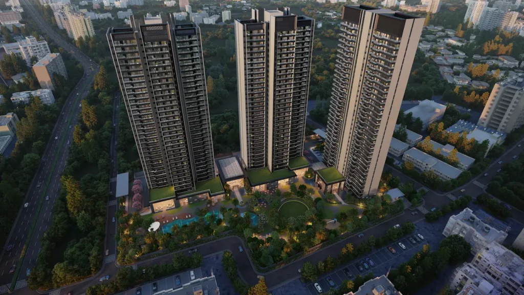 Godrej Miraya Sector 43 Gurgaon - residential towers cluster aerial view