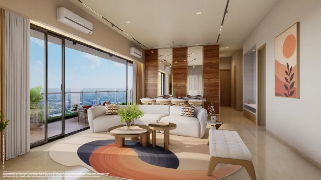 Godrej Altus Vastrapur Ahmedabad - living room interior with balcony