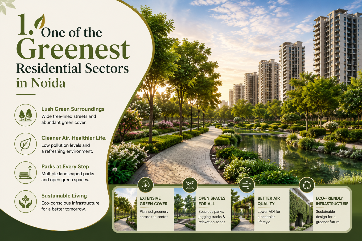 1. One of the Greenest Residential Sectors in Noida