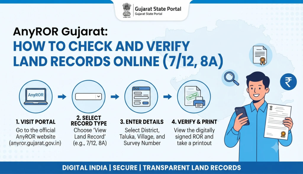 AnyROR Gujarat 7/12 Online: Check Land Records