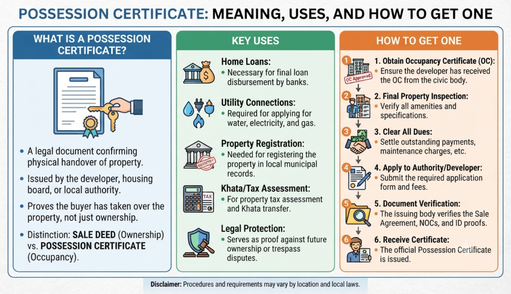 Possession Certificate: Meaning, Uses & Process