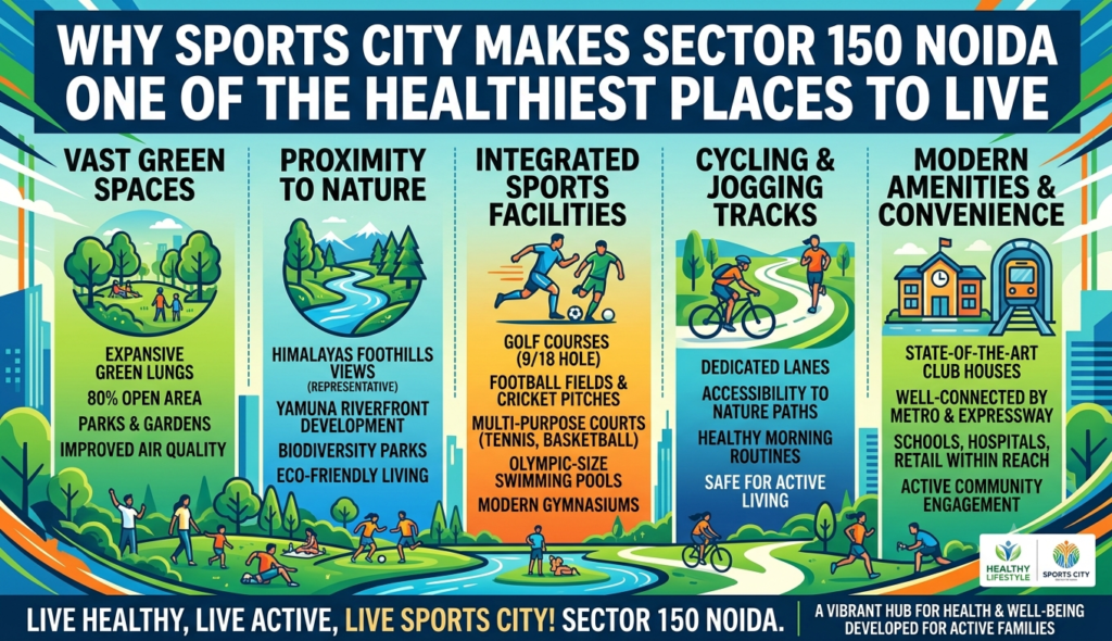 Why Sports City Makes Sector 150 Noida One of the Healthiest Places to Live