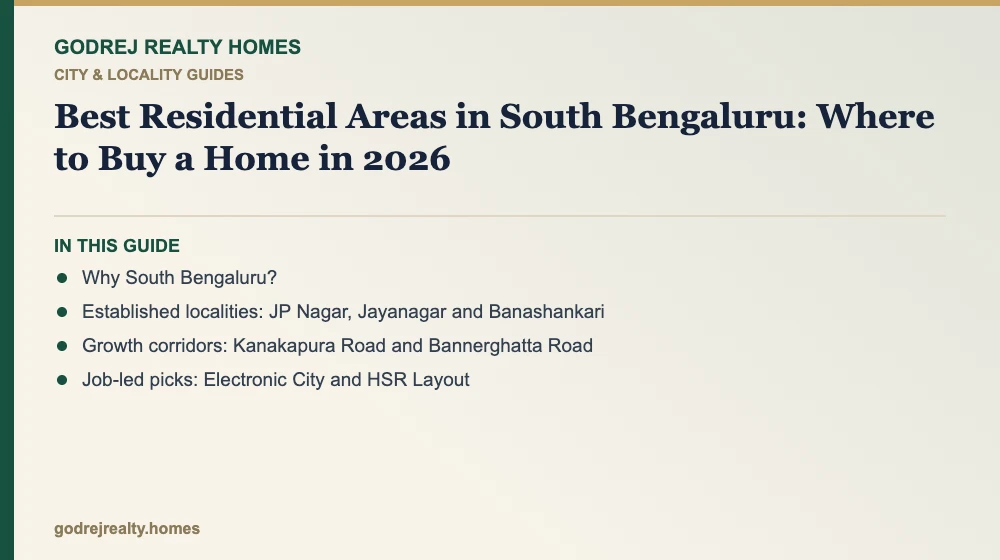 Infographic: best residential areas in south bangalore — where to buy a home in south bengaluru