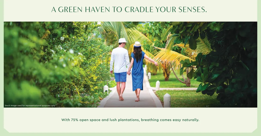 Godrej Alira Sector 39 Gurgaon - couple walking through landscaped greenery
