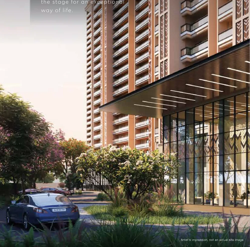 Godrej Aristocrat Sector 49 Gurgaon - residential towers along the avenue