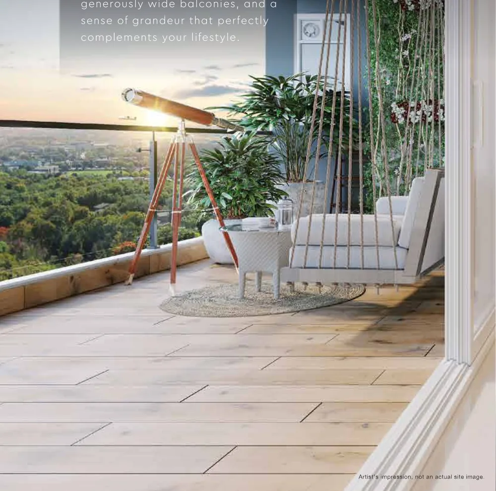 Godrej Aristocrat Sector 49 Gurgaon - terrace seating with garden view