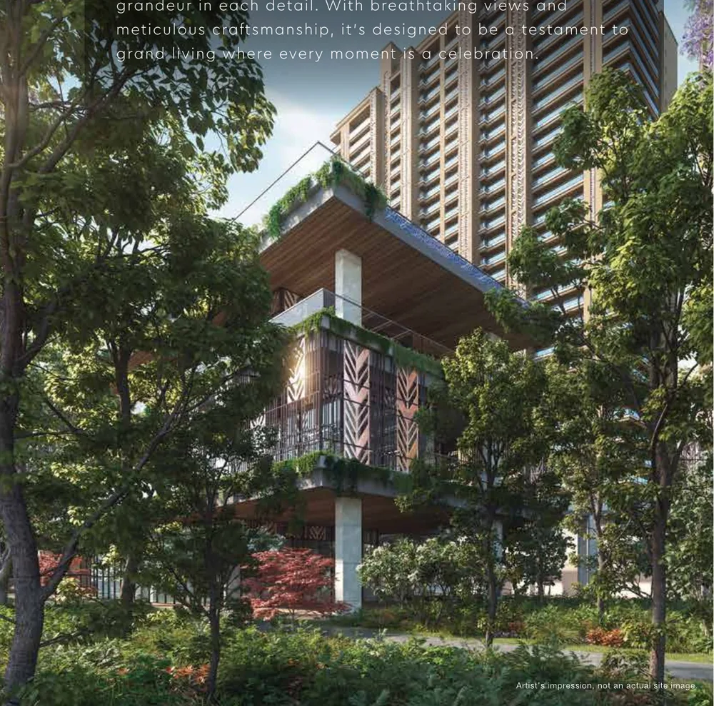 Godrej Aristocrat Sector 49 Gurgaon - landscaped pavilion amid trees
