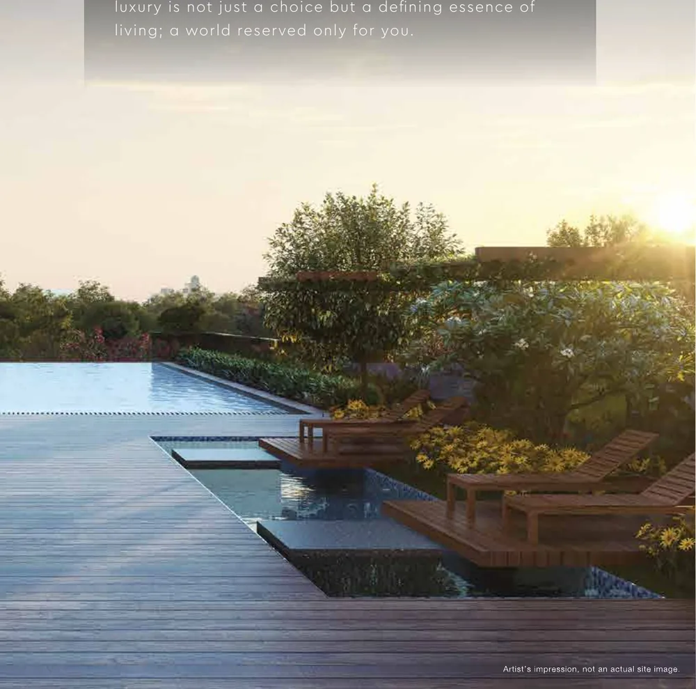 Godrej Aristocrat Sector 49 Gurgaon - infinity pool at sunset