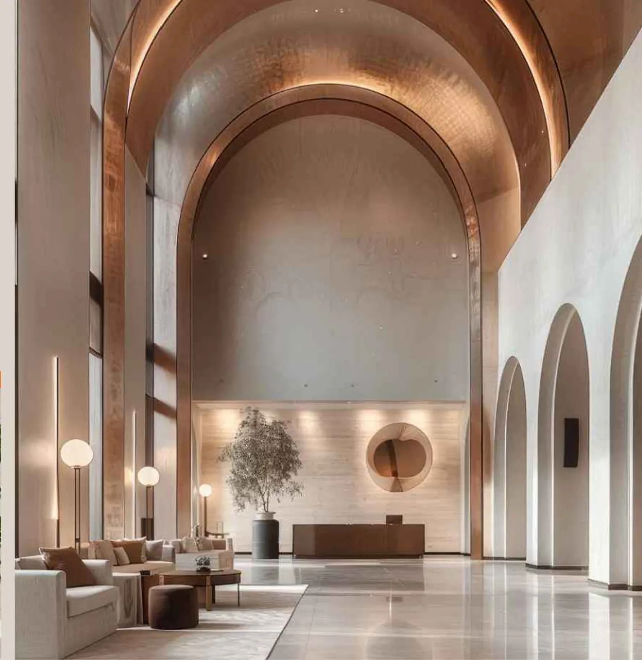 Godrej Brooklyn Avenue triple-height arrival lobby