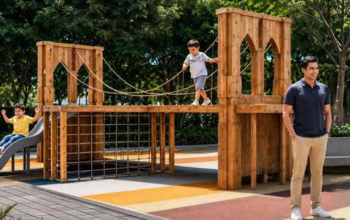 Godrej Brooklyn Avenue Brooklyn Bridge themed kids play area