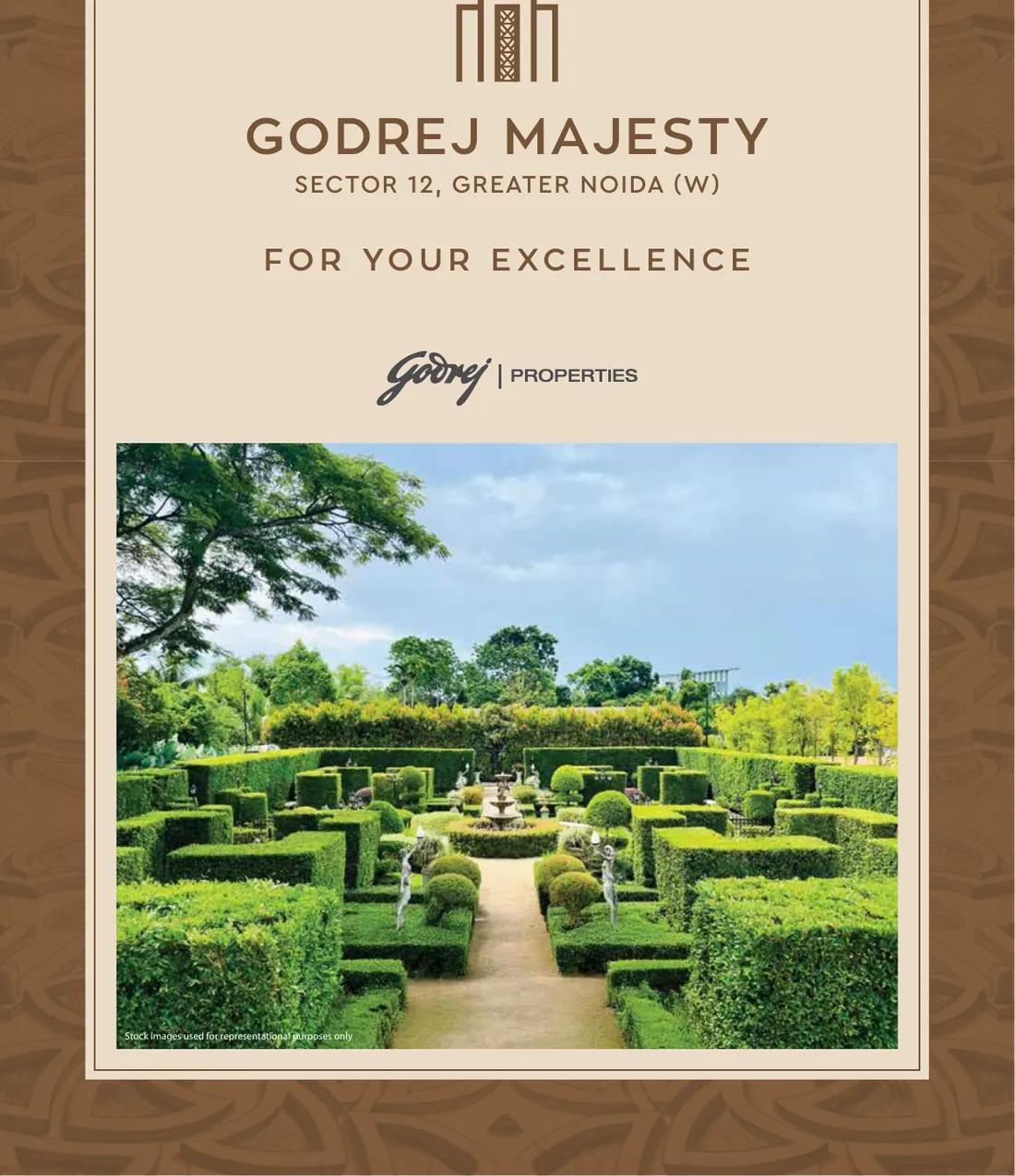 Godrej Majesty Sector 12 Greater Noida - landscaped garden brochure cover