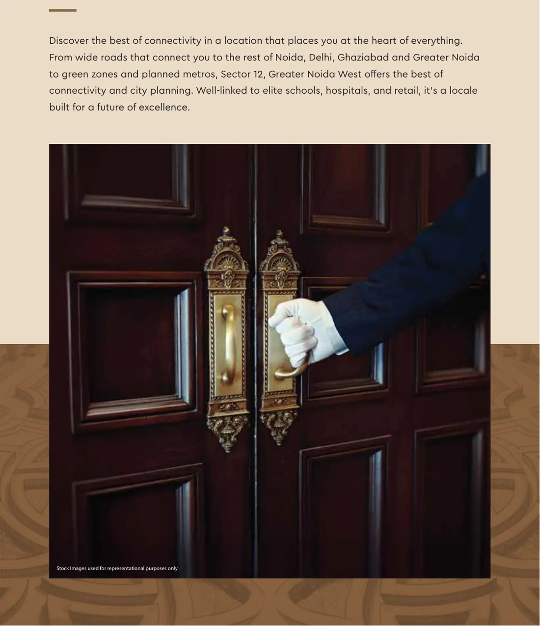 Godrej Majesty Sector 12 Greater Noida - ornate entrance door detail
