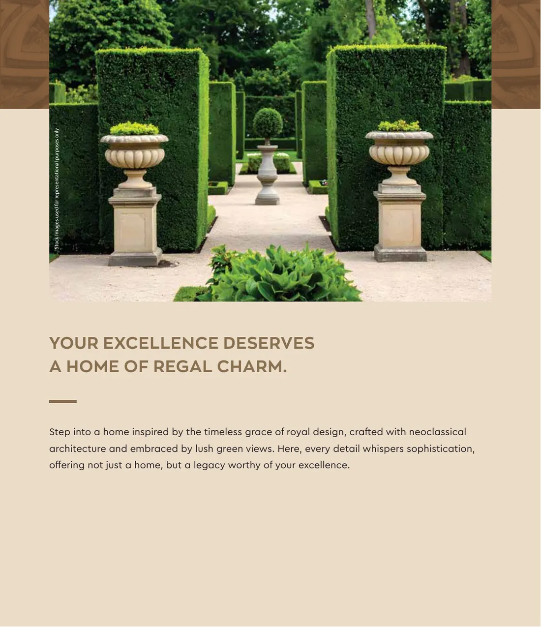Godrej Majesty Sector 12 Greater Noida - landscaped garden detail with urns