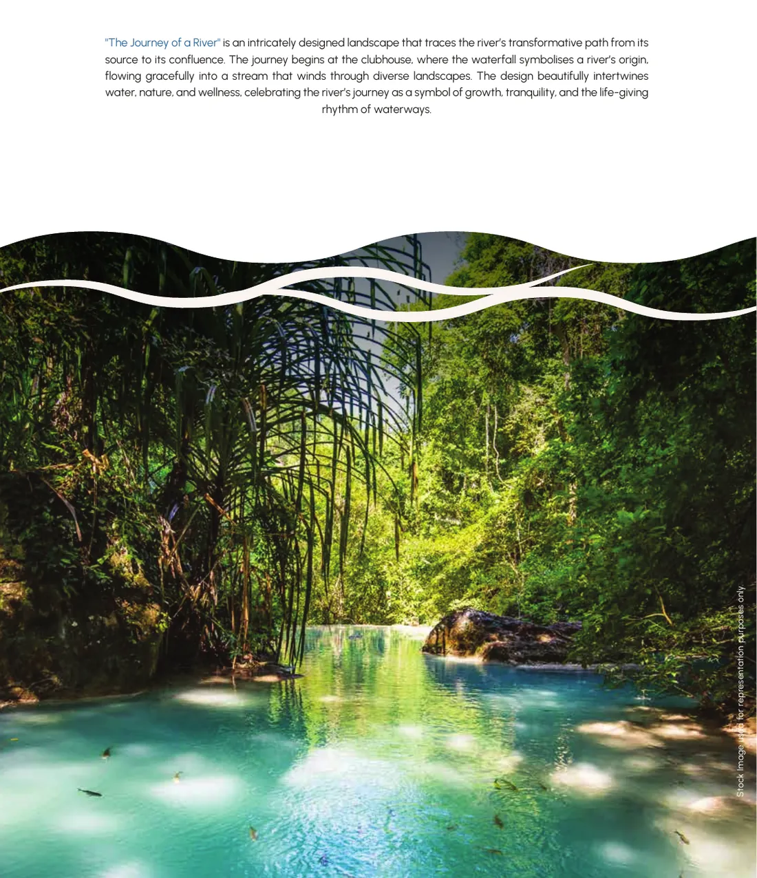 Godrej Riverine Sector 44 Noida - waterfall and lush greenery