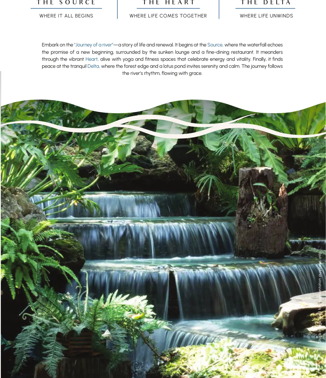 Godrej Riverine Sector 44 Noida - cascading waterfall landscape