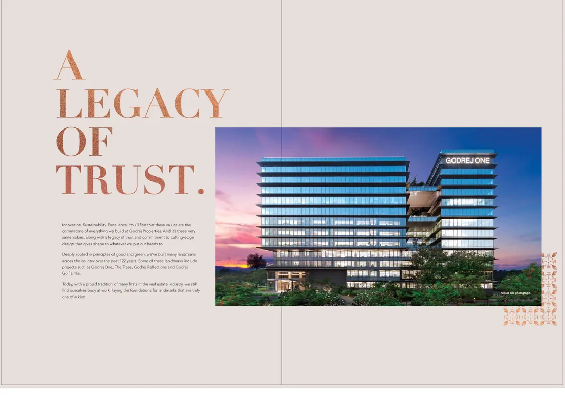 Godrej South Estate Okhla Delhi - brand legacy brochure cover with tower