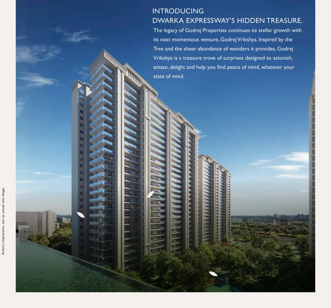 Godrej Vrikshya Sector 103 Gurgaon - residential tower elevation