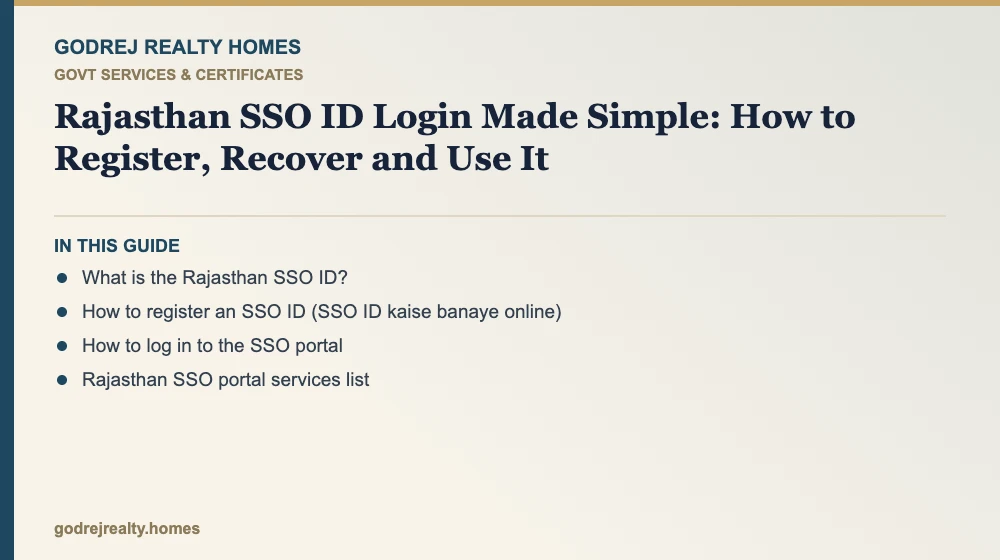 Infographic: sso id login rajasthan — how to register sso id rajasthan