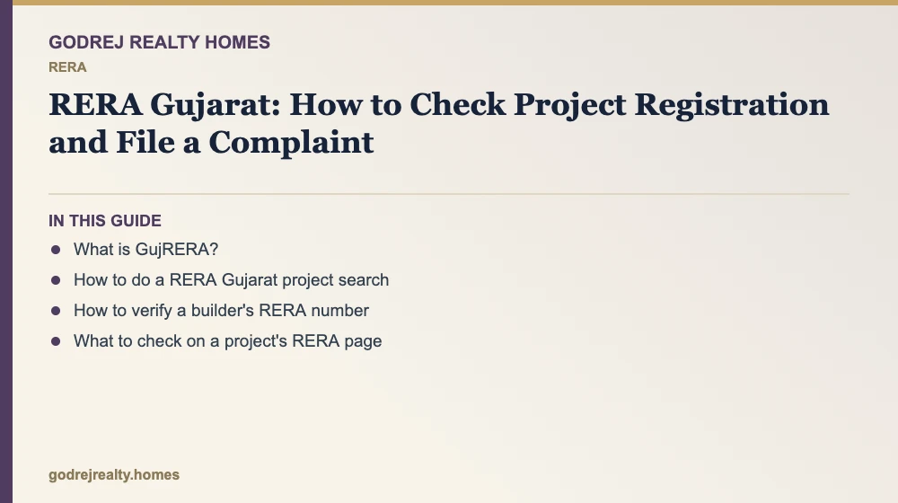 Infographic: rera gujarat project search — how to check rera registration in gujarat